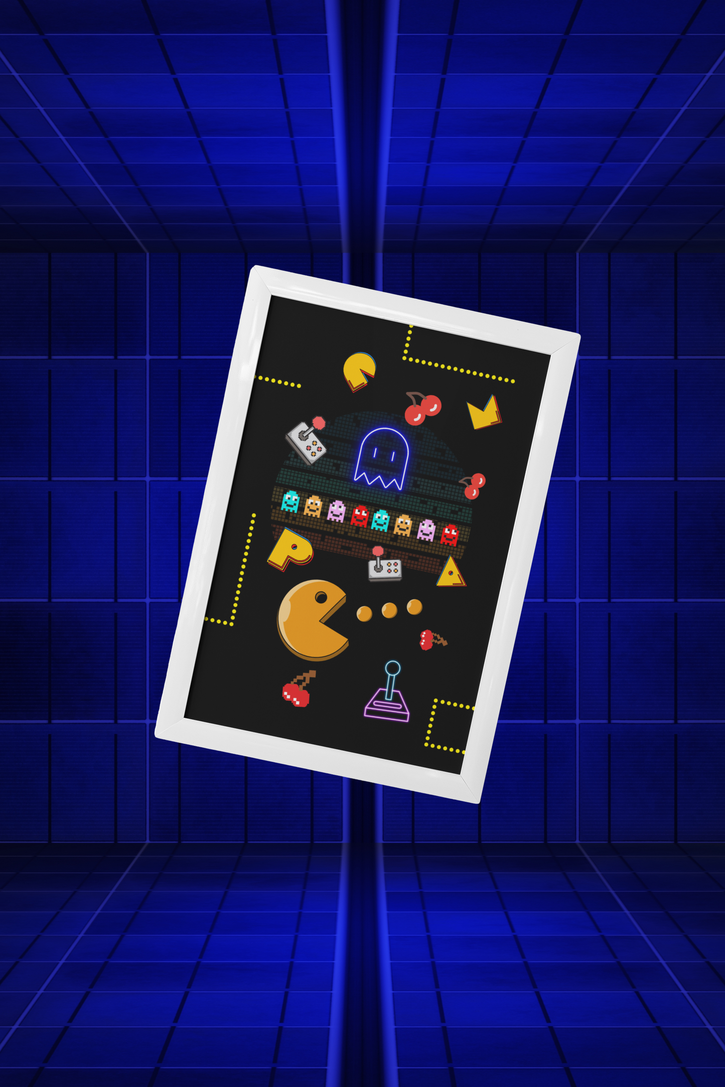 Gaming Classic – Pixel Power für dein Setup | Artprint mit Rahmen in Schwarz oder Weiß (2 Größen)