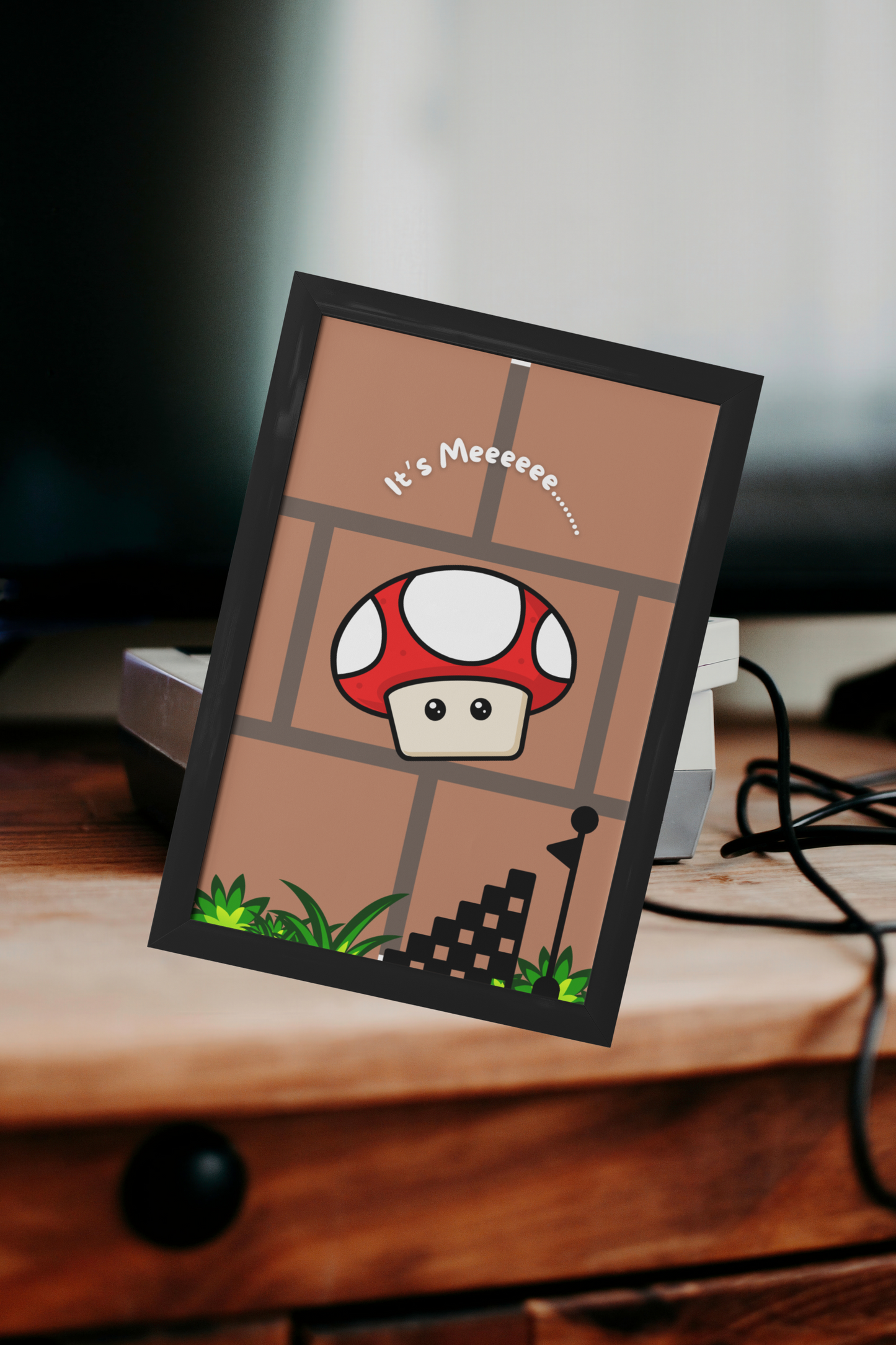 Gaming Hero – Pixel Boost fürs Zimmer | Artprint mit Rahmen in Schwarz oder Weiß (2 Größen)