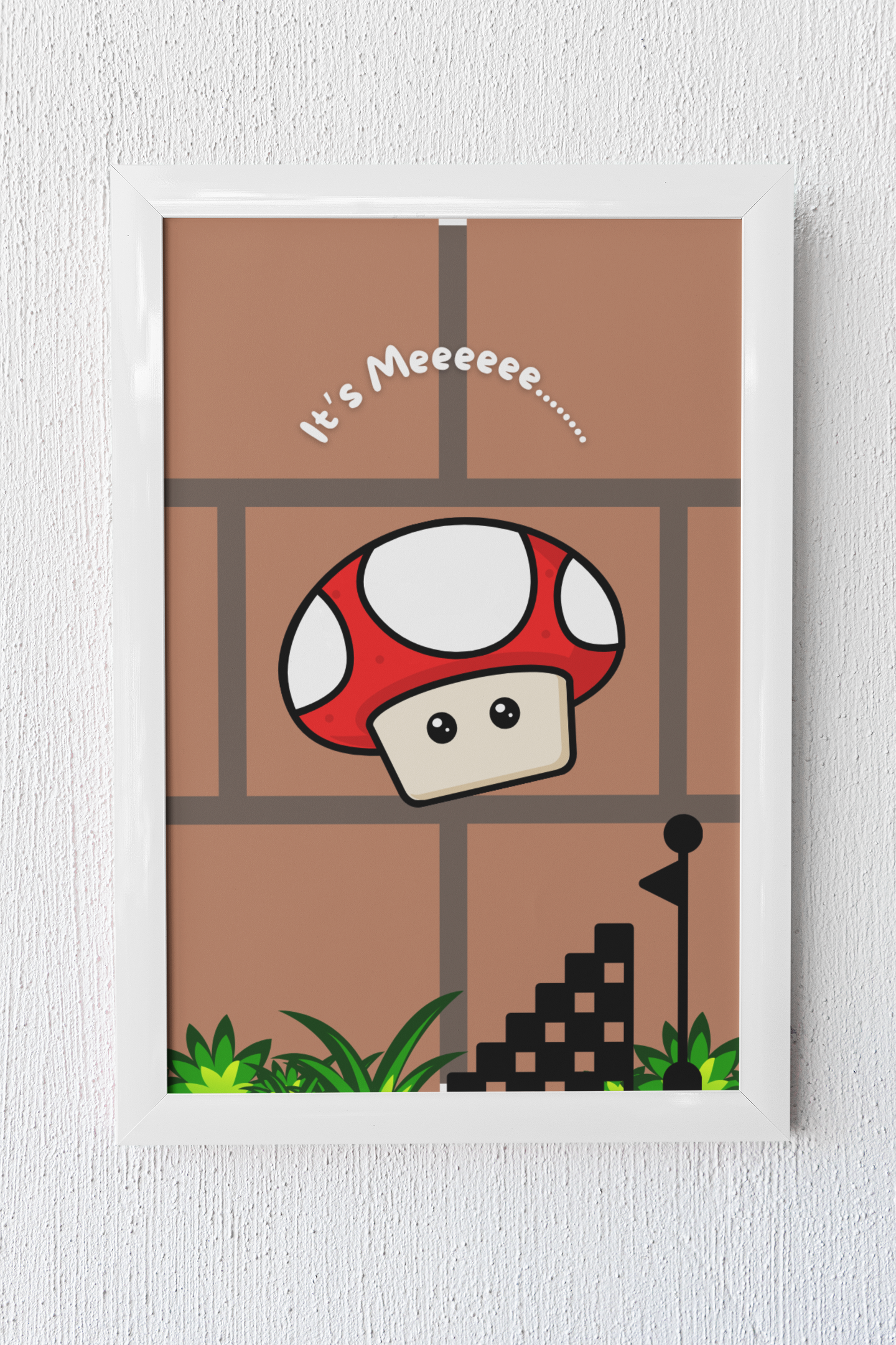 Gaming Hero – Pixel Boost fürs Zimmer | Artprint mit Rahmen in Schwarz oder Weiß (2 Größen)
