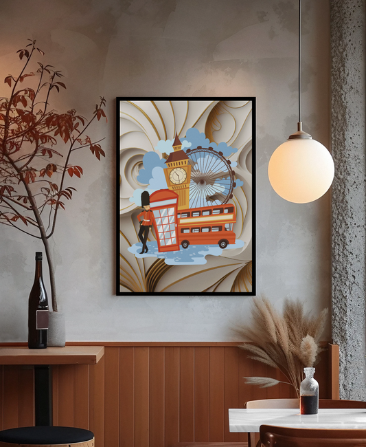 England Wandbild – London Art Print mit ikonischem Design | Artivio