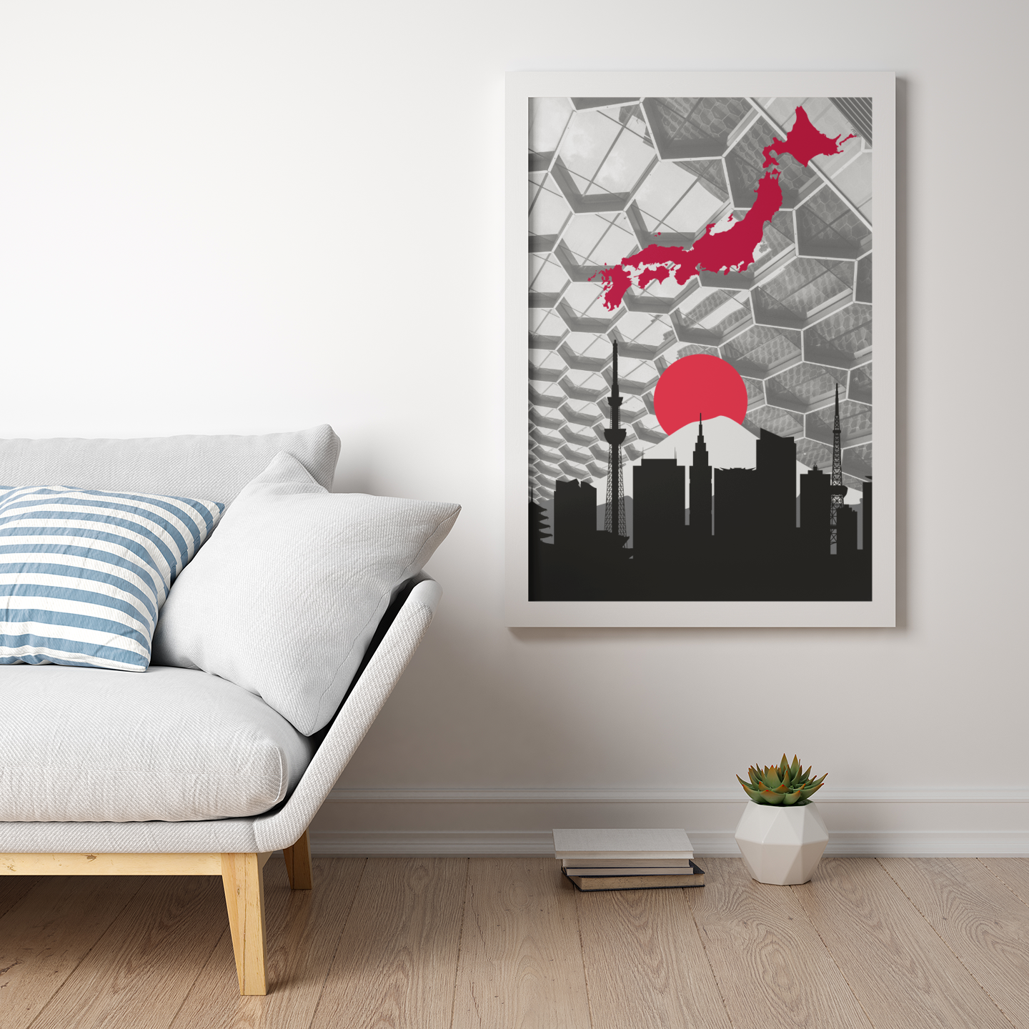Japan Wandbild – Urbanes City Poster mit Tokio-Silhouette | Artivio