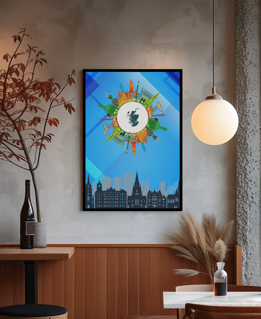 Schottland Wandbild - Celtic Vibes Art Print | Artivio World Edition
