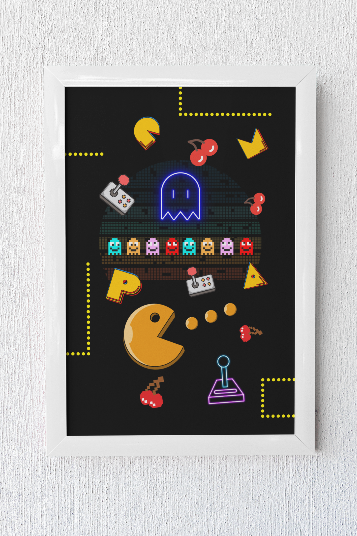 Gaming Classic – Pixel Power für dein Setup | Artprint mit Rahmen in Schwarz oder Weiß (2 Größen)